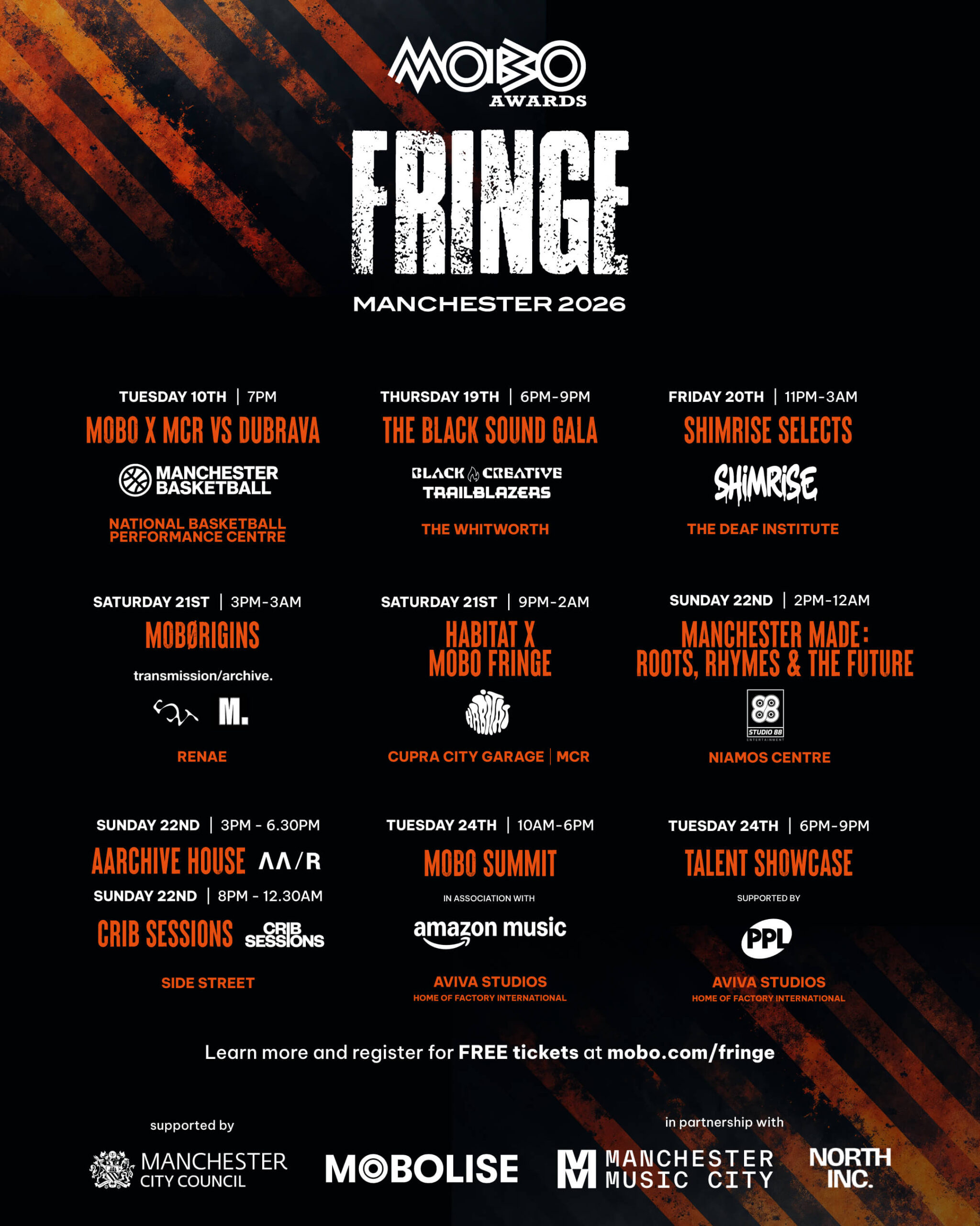 MOBO ANNOUNCE FRINGE 2026 IN MANCHESTER