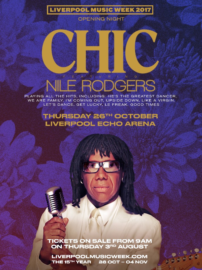 Liverpool Music Week 2017 Announces CHIC ft. NILE RODGERS