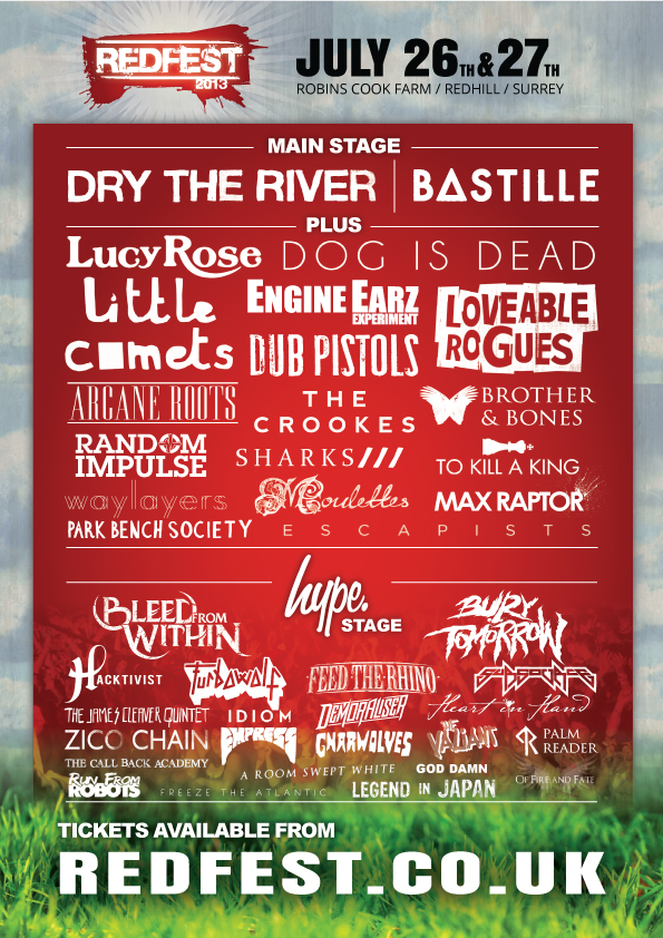 Redfest Complete Line Up With Dub Pistols And Little Comets