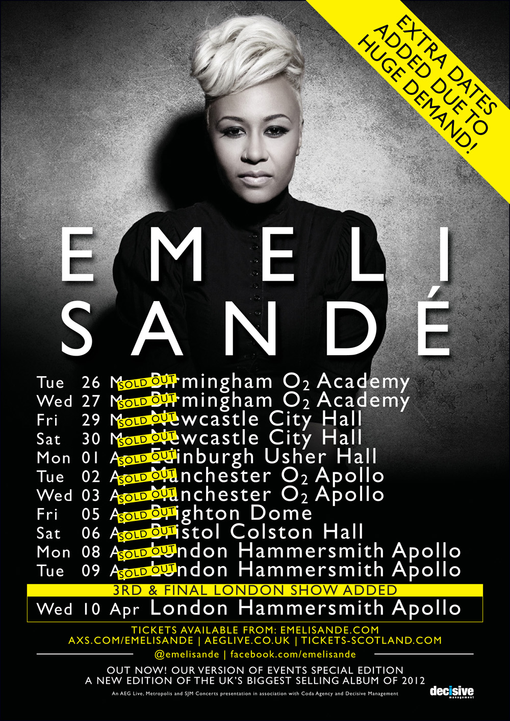 Emeli Sande Adds Extra London 2013 Tour Date
