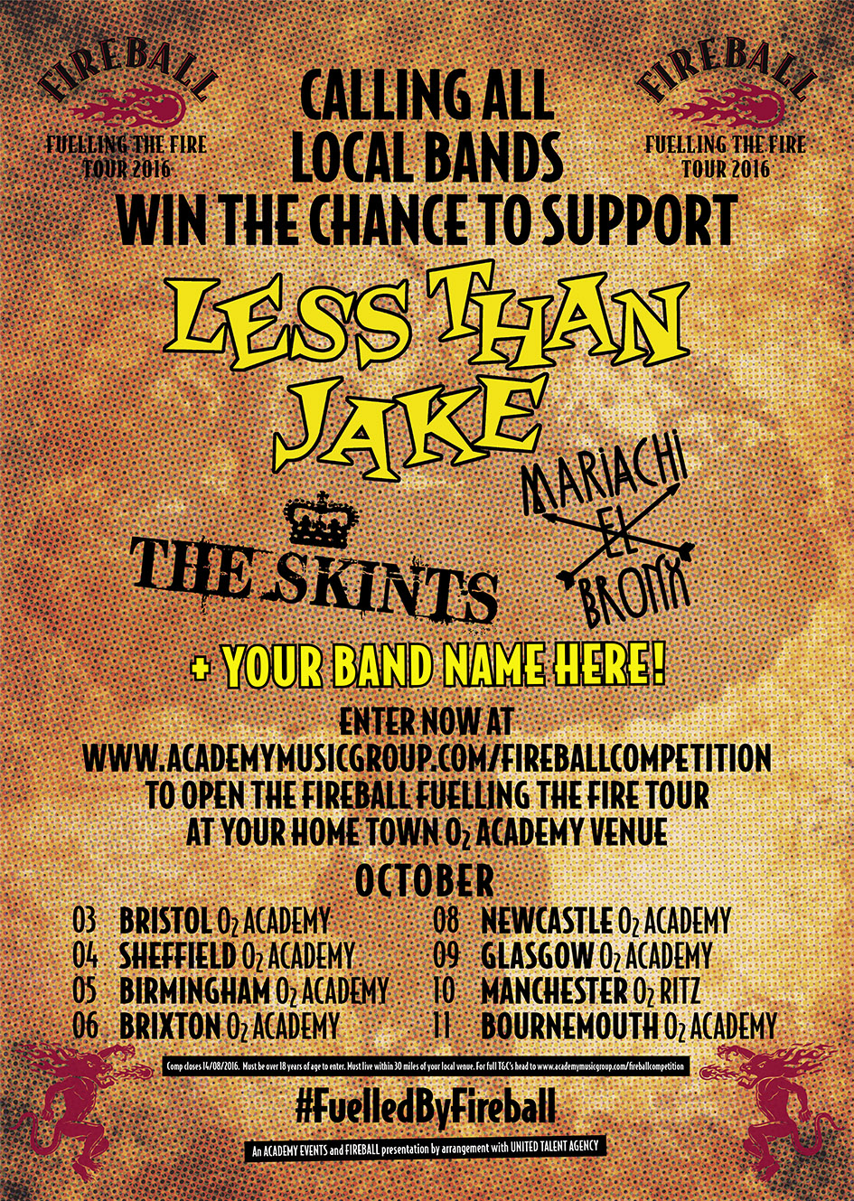 Win An Opening Slot On The Fireball UK Tour This October