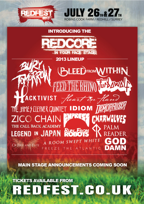 Redfest Announces Alternative Acts For New Stage