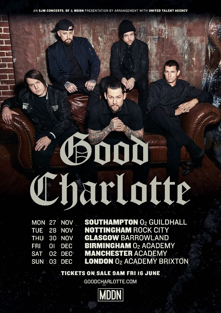 Good Charlotte Announce Supports for UK Tour