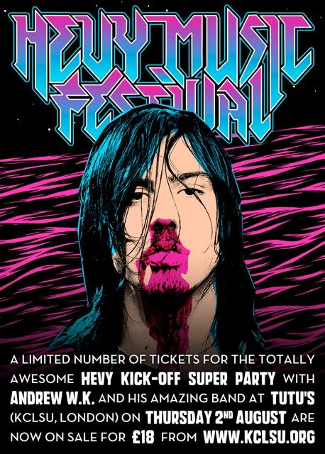 Andrew WK Warm Up Show For Hevy Festival