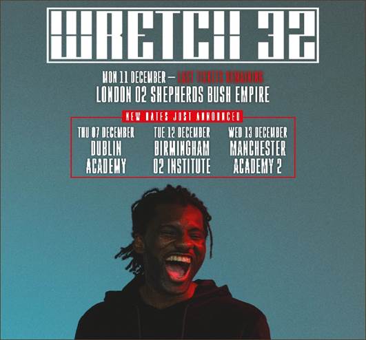 Wretch 32 has announced three new tour dates