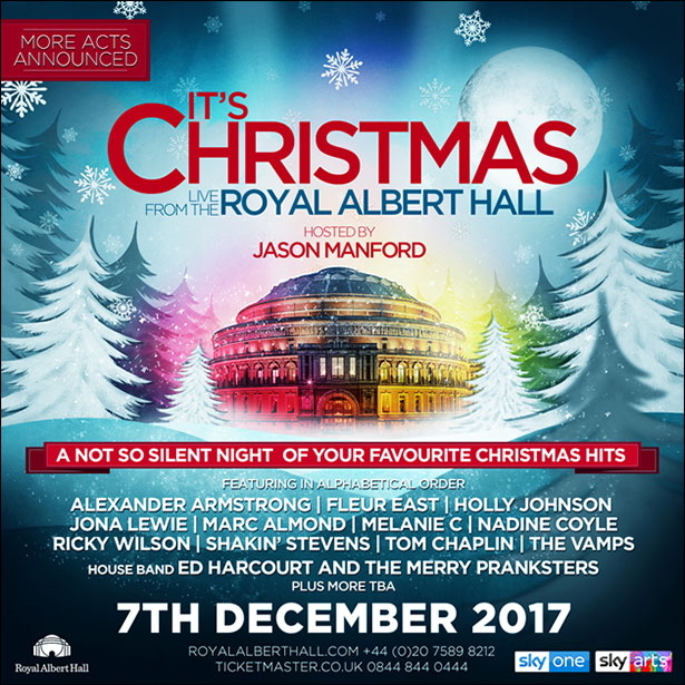 SKY ONE & SKY ARTS ANNOUNCE ALL-STAR “IT’S CHRISTMAS – LIVE FROM THE ROYAL ALBERT HALL”